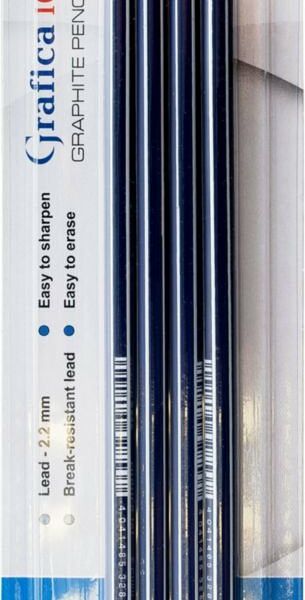 Набор карандашей чернографитных с ластиком, 4 шт ТМ Erich Krause (Эрих Краузе)