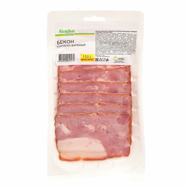 Бекон варено-копченый Каждый день нарезка