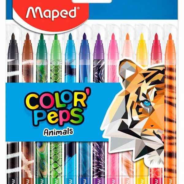 Фломастеры Maped Animals, 12 цветов