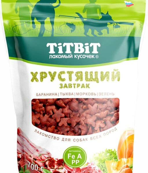 Лакомство для собак TiTBiT Хрустящий завтрак с бараниной 700г