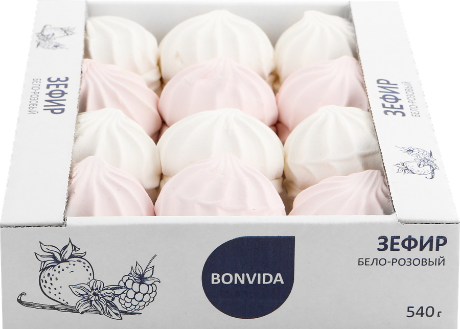 

Зефир Bonvida бело-розовый 540 г