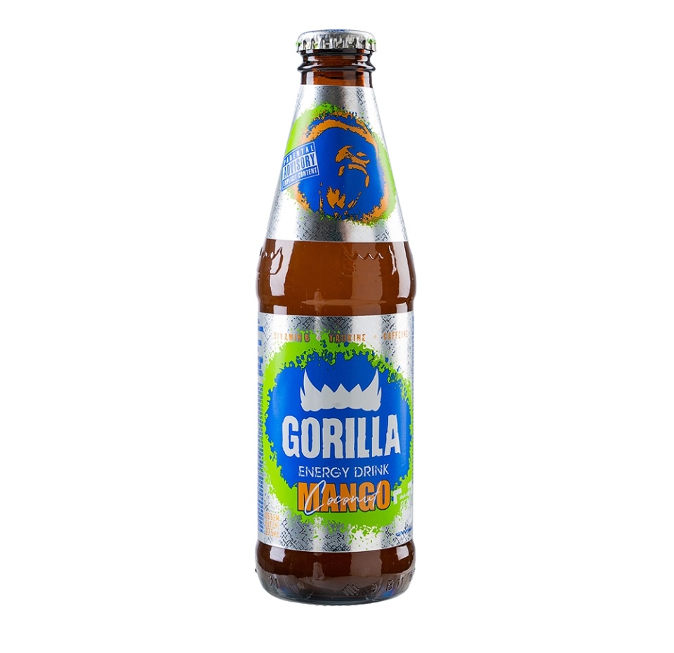 

Напиток энергетический GORILLA Манго, кокос сильногазированный, 275мл