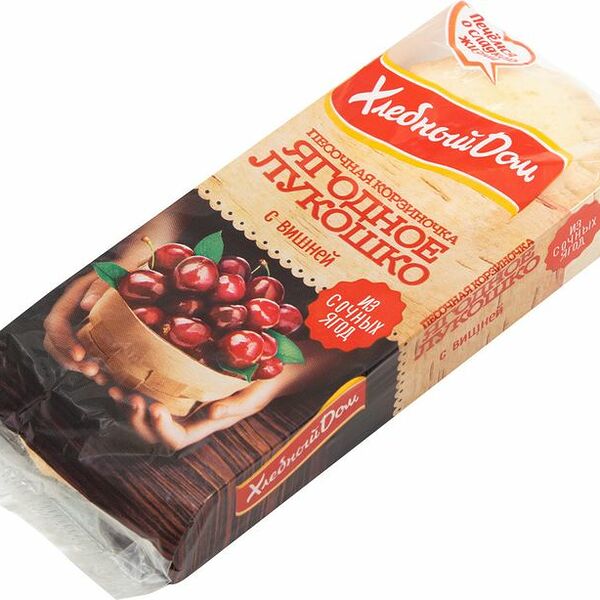 Кекс Хлебный Дом Ягодное Лукошко с вишней, 2х70г