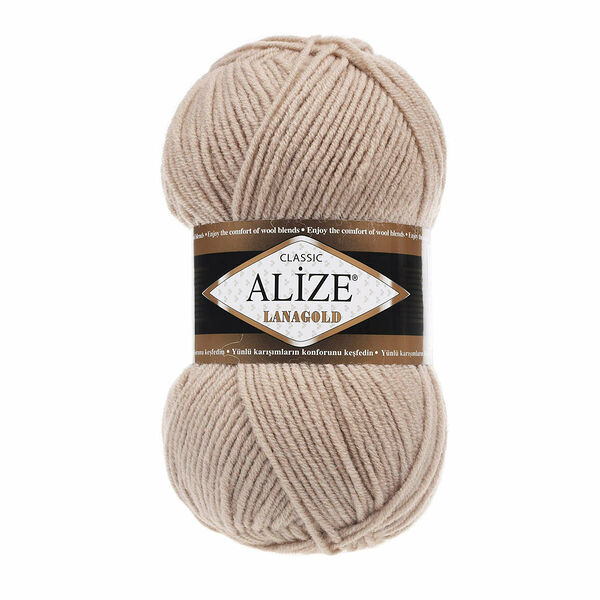 Пряжа ALIZE 'Lanagold' 100гр., 240м (49%шерсть, 51%акрил)(05 бежевый)