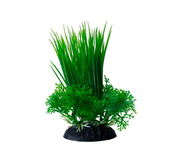 Растение для аквариума Homefish Лилеопсис зеленый пластиковое с грузом, 12 см