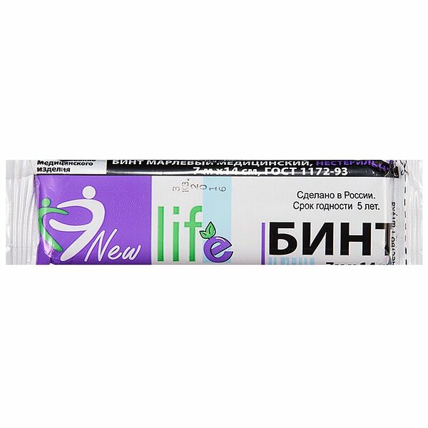 Нью Лайф Бинт марл медицинский нестерильный 7 м х 14 см