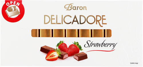 

Шоколад молочный DELICADORE с начинкой со вкусом клубники, 200г