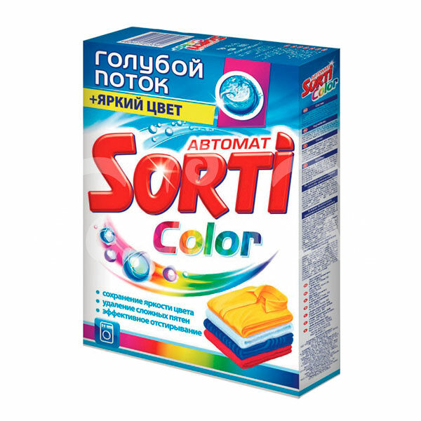 Стиральный порошок Sorti 350гр Color Автомат карт/уп