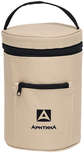 Термос вакуумный АРКТИКА 750мл, с широким горлом, в чехле, серебристый, Арт. 301-750А