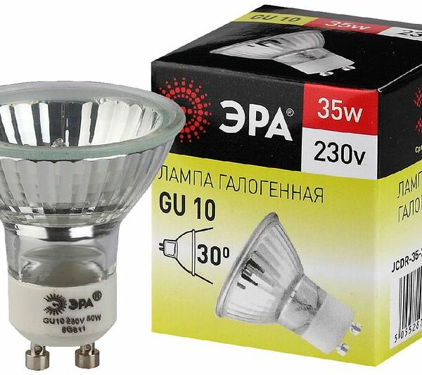 Лампа накаливания галогенная Эра GU10-JCDR (MR16) 35W-230V