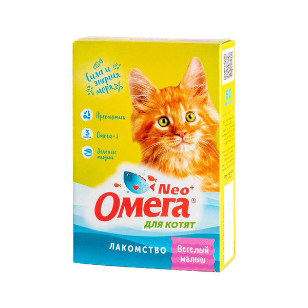 Мультивитаминное лакомство Омега Neo для Котят с пребиотиком 