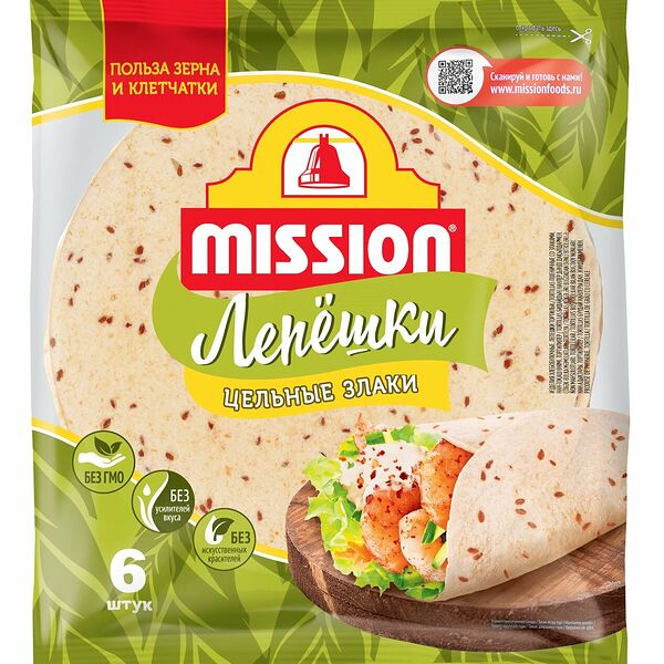 Лепешки Mission Тортильи пшеничные со злаками