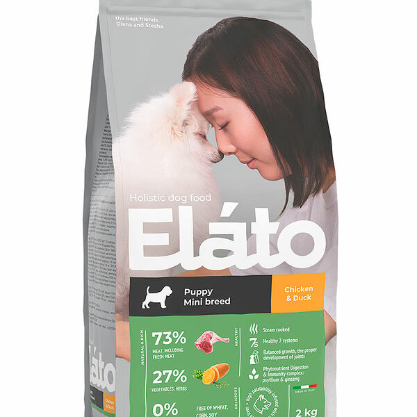 Elato Holistic Puppy Mini Курица/Утка для щенков 2 кг