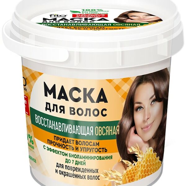 Маска для волос Народные рецепты Восстанавливающая Овсяная 155мл