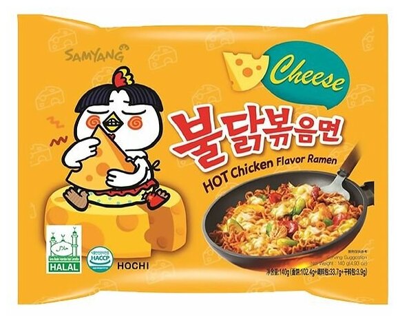 

Лапша Samyang Острая курица и сыр 140 г