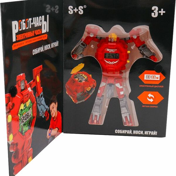 Игрушка S+S Робот-Часы в ассортименте 1шт.