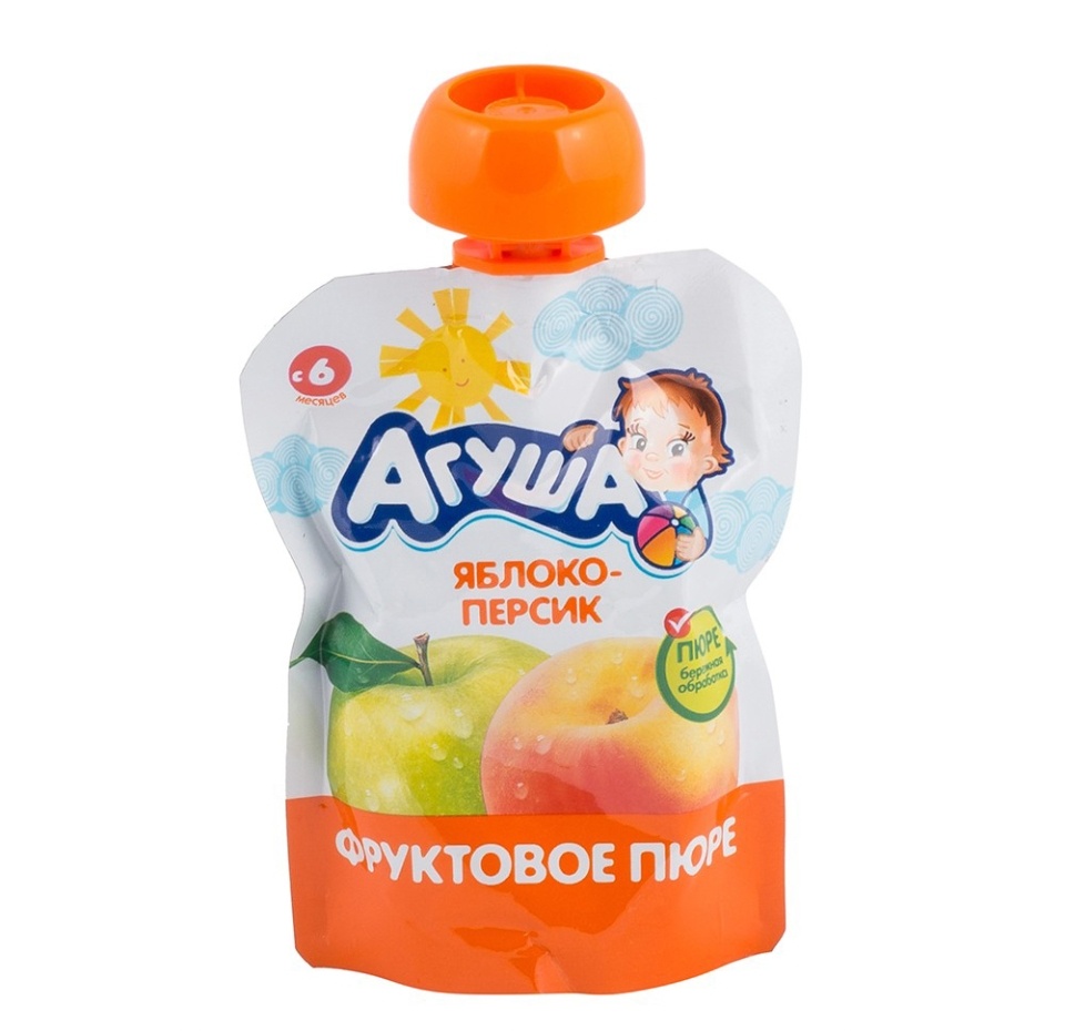 

Пюре Агуша Яблоко персик 90 г