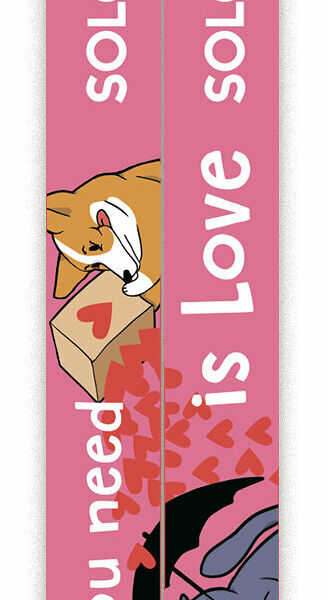 Набор пилок для натуральных и искусственных ногтей Solomeya All you need is love 180/220 2 шт