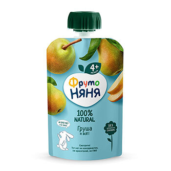 Пюре гипоаллергенное ФрутоНяня Груша с 4 месяцев, 90 г