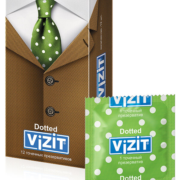 Визит презервативы №12 точечные