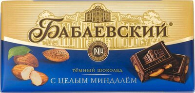 Шоколад Бабаевский темный с целым миндалем 200 г