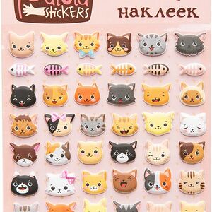 Наклейки Patula Кошки мягкие, в ассортименте