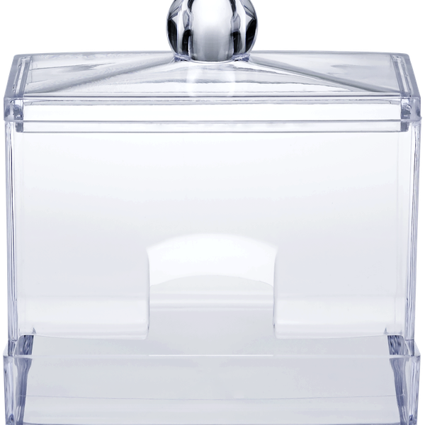 Контейнер IDEA д/ватных палочек, прозрачный, 9х8х9,5 см