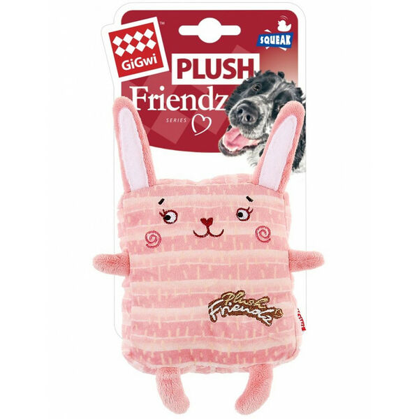 Игрушка для собак GiGwi Plush Friendz Кролик с пищалкой, 12см