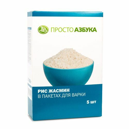 Рис жасмин, «Просто Азбука», 5х100 г, в пакетиках, Россия