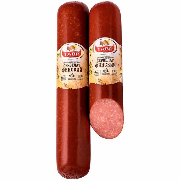 Колбаса Тавр сервелат Финский мини батон 