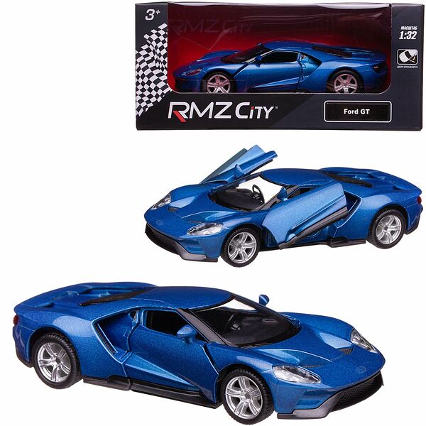 Машинка металлическая Uni-Fortune RMZ City 1:32 Ford GT 2019 (цвет синий)