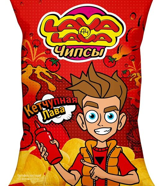 Чипсы Lava Lava Кетчупная лава со вкусом кетчупа 50г