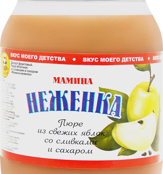 Пюре яблочное Мамина Неженка со сливками и сахаром