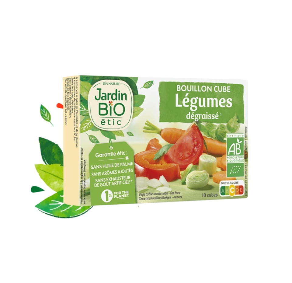 

Бульон "Les Jardins Biologiques" овощной БИО, 96/90 г, 10 кубиков, Франция