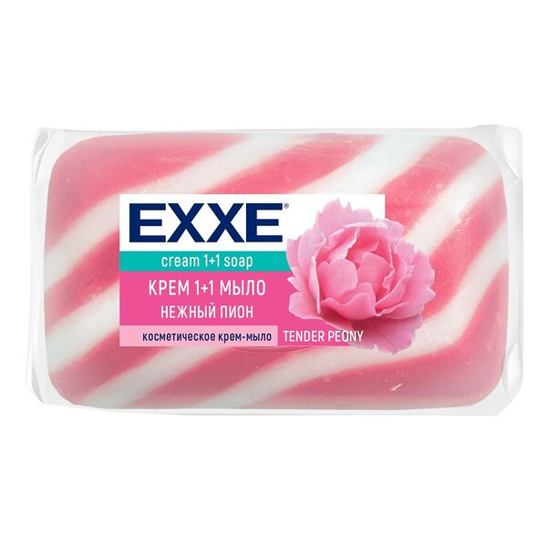 Крем-мыло Exxe 1+1 Нежный пион, 80 г