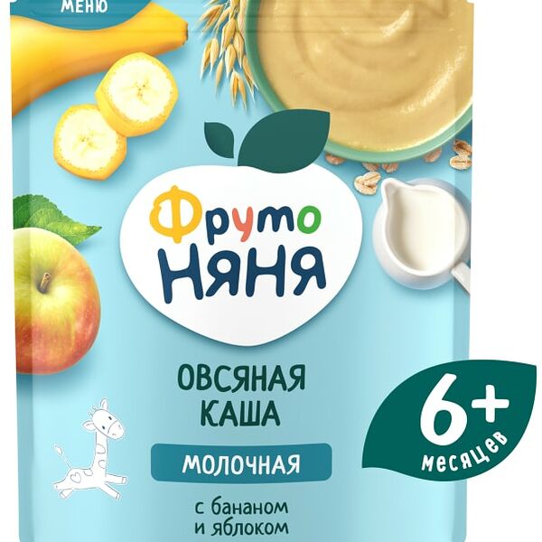 Каша ФрутоНяня Овсяная Банан яблоко с 6 месяцев 200г