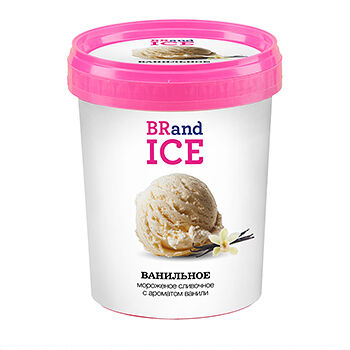 Мороженое сливочное «Ванильное», BRandICE 600г