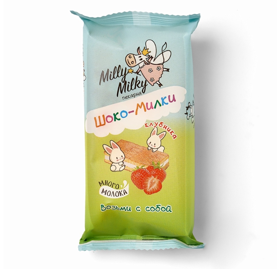 

Пирожное MillyMilky бисквитное с кремом Клубника 40 г