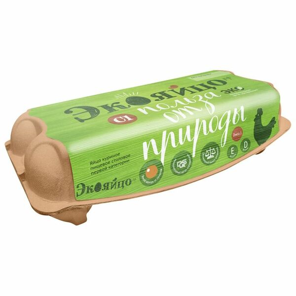 Яйцо куриное Волжанин Эко Яйцо С1 10 шт