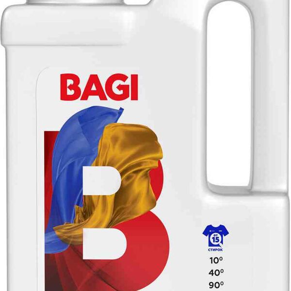 Стиральный порошок для стирки цветных, тёмных и джинсовых тканей Bagi Реконструкция цвета