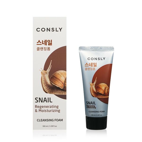 Пенка для умывания восстанавливающая Consly с муцином улитки, 100 мл