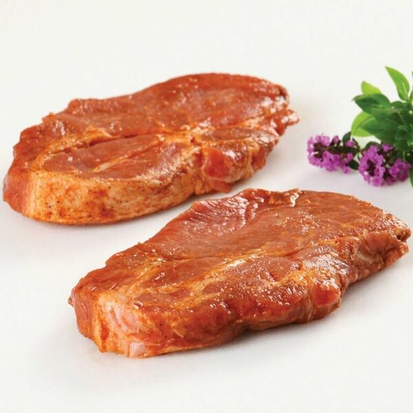 Стейк из свиной шеи в маринаде  