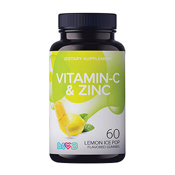 Livs Витамин С + Цинк 60 шт пастилки со вкусом лимонного мороженого