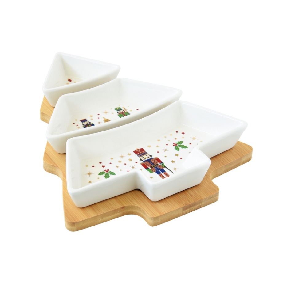 

Набор блюд для закусок Easy Life Щелкунчик на подставке в подарочной упаковке 3 шт.