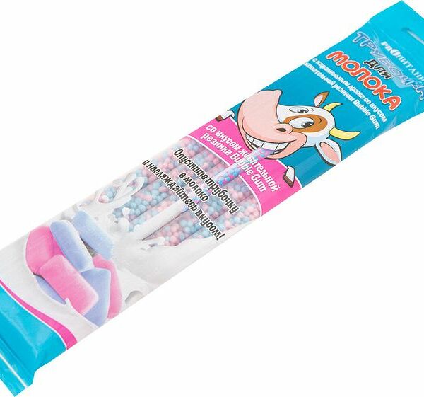 Трубочка для молока Proпитание Баббл гам карамельное драже, 30г