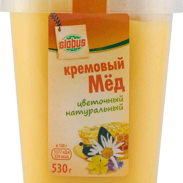 Мёд кремовый Глобус цветочный натуральный