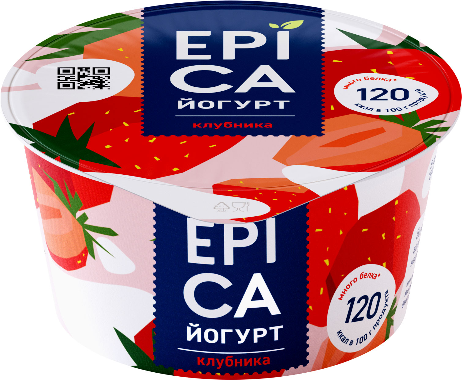 

Йогурт Epica с клубникой 4.8%