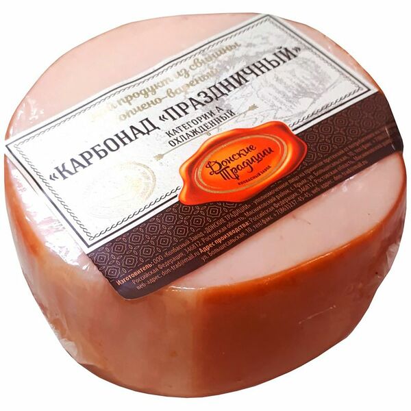 Карбонад свиной Донские Традиции Праздничный варёно-копчёный категория А, 300г
