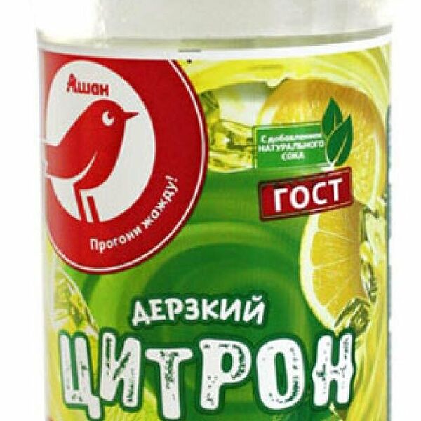 Напиток сильногазированный АШАН Красная птица Цитрон безалкогольный