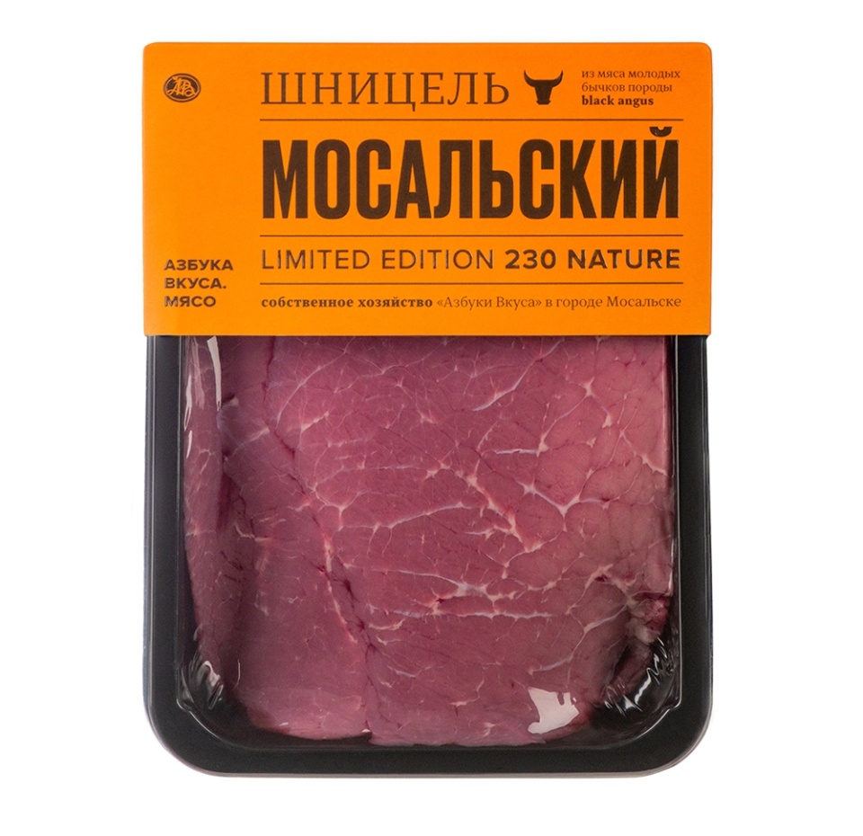 

Шницель из мяса молодых бычков, Мосальская ферма «Азбуки Вкуса», от 400